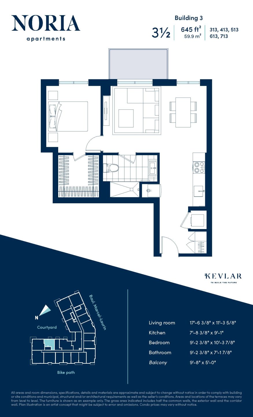 Typical 3½ Apartment Noria Apartments for rent SaintLaurent Montreal