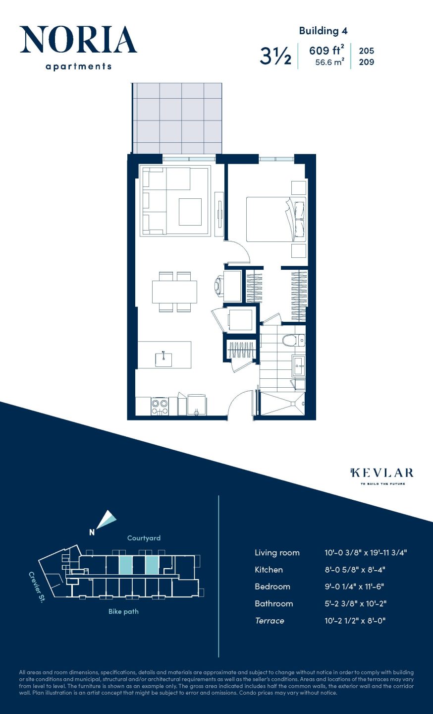Typical 3½ Apartment Noria Apartments for rent SaintLaurent Montreal