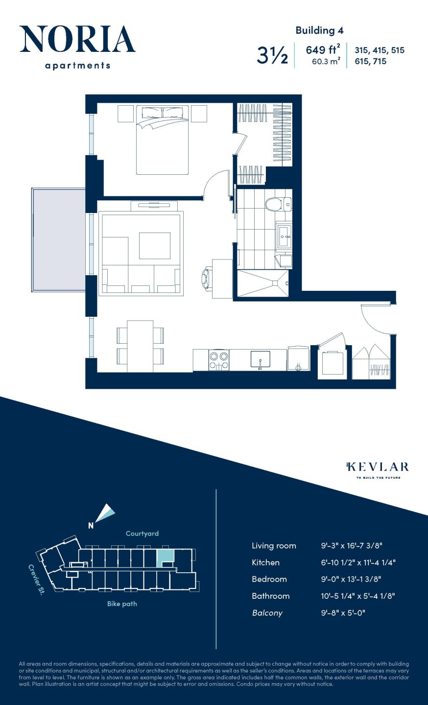 Typical 3½ Apartment Noria Apartments for rent SaintLaurent Montreal