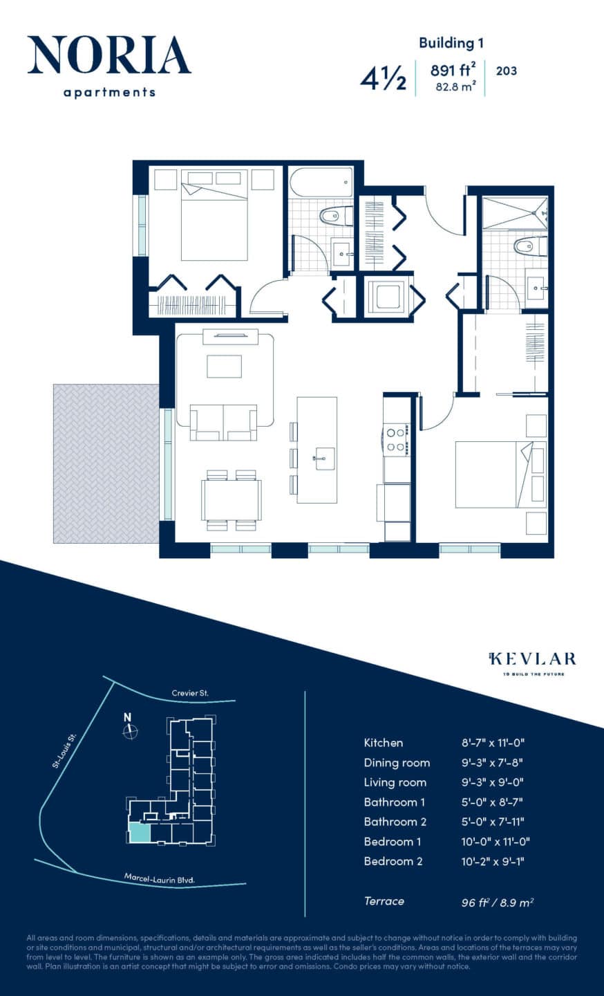 Typical 4½ Apartment Noria Apartments for rent SaintLaurent Montreal