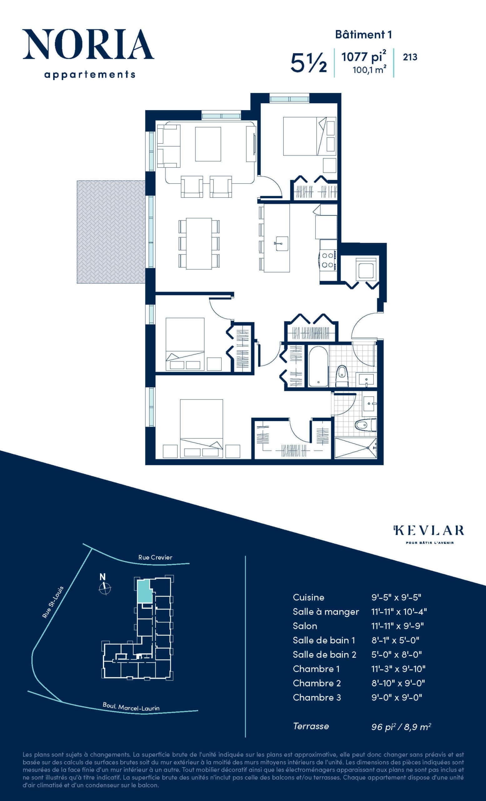 Typical 5½ apartment for rent in St-Laurent, Montreal