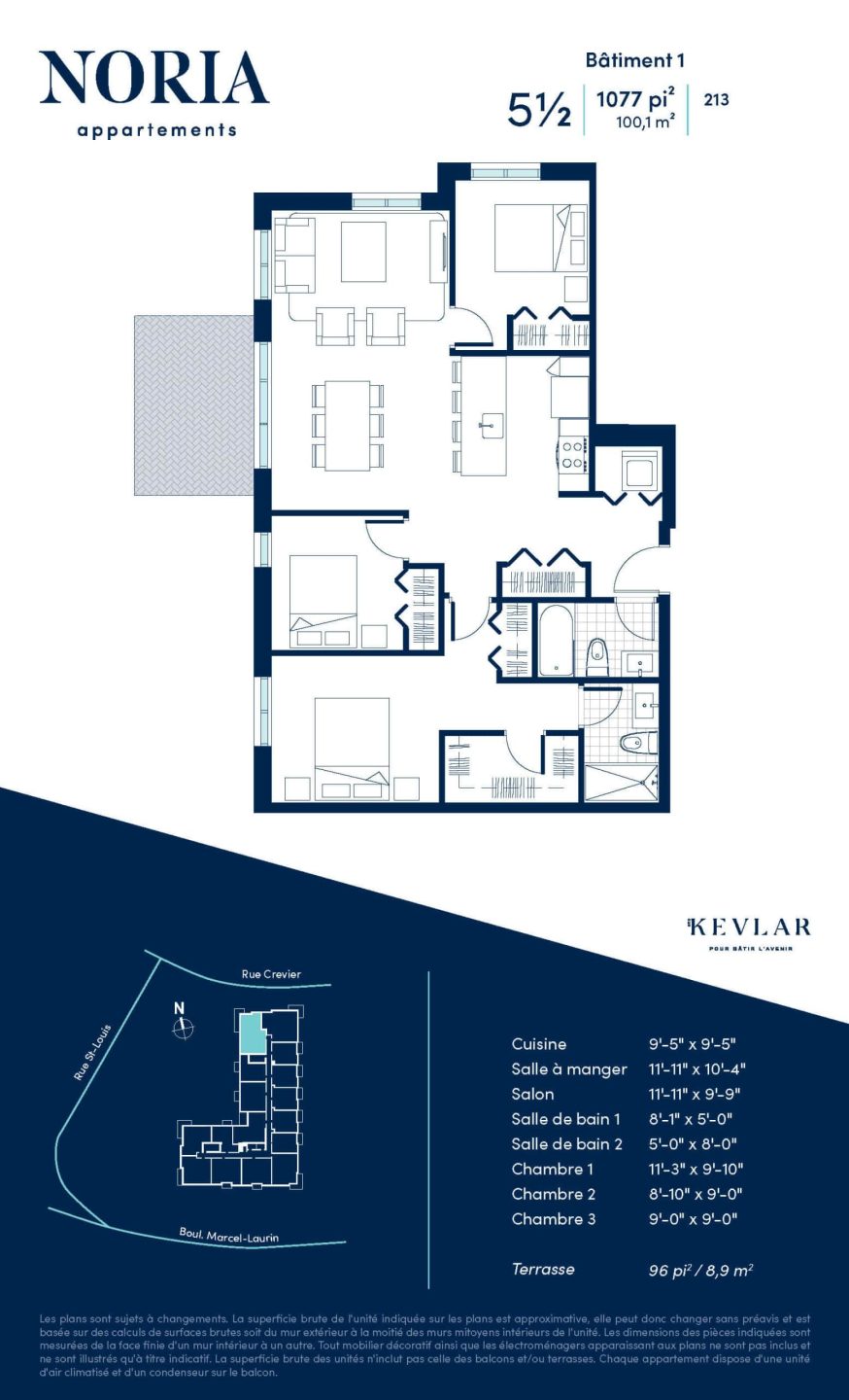 Typical 5½ Apartment Noria Apartments for rent SaintLaurent Montreal