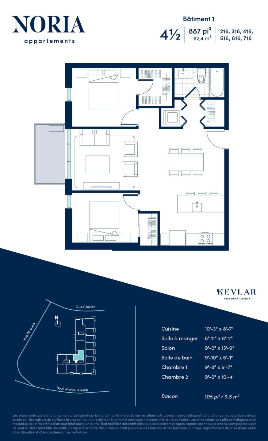 Typical 4½ Apartment Noria Apartments for rent SaintLaurent Montreal