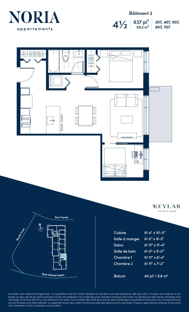 Location appartement 4 demi à Saint-Laurent - Montréal.