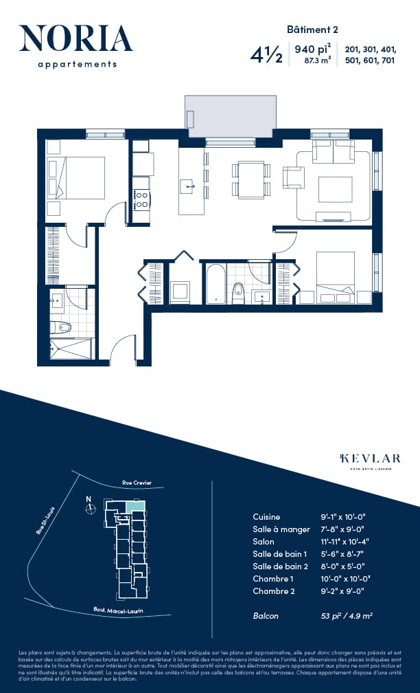 Appartement moderne en location à St Laurent