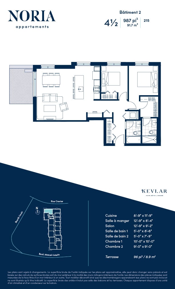 Location des appartement bien équipé à Saint-Laurent - Montréal.